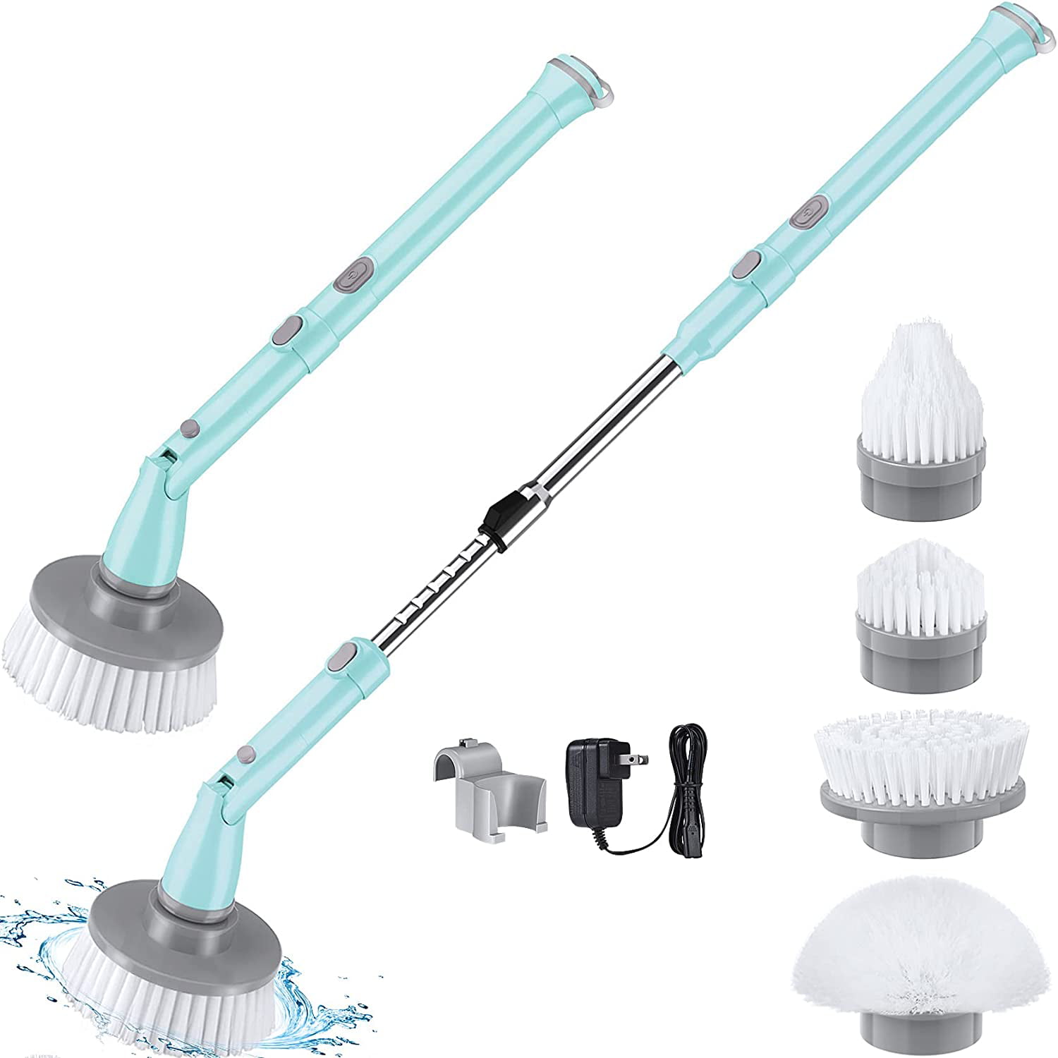 ATUPEN Electric Spin Scrubber: Cordless Shower Scrubber with 4