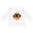 thumbnail image 3 of Inktastic Cheetah Print Pretty Pumpkin with Fall Leaves Boys or Girls Long Sleeve Toddler T-Shirt, 3 of 5
