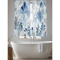 thumbnail image 5 of Blue Botanical Sheer Curtains 72 Inch Length 2 Panels Set, Vintage Impressionist Style Watercolor Voile Window Treatment Rod Pocket Curtains Sheers Drapes for Bedroom/Living Room/Kitchen 52"x72"x2, 5 of 7