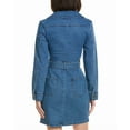 thumbnail image 2 of Gracia womens  Zippered Denim Shirtdress, s, Blue, 2 of 3