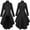 Black, variant on Jackets for Women Vintage Steampunk Long Coats Gothic Overcoat Ladies Retro Zipper Hoodless Casual Jacket Trench Coat