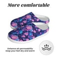 thumbnail image 6 of KLL Blue Skull Rose Pattern Adult Unisex Cozy Slippers,Fuzzy Slip-on Slippers TPR Sole Slippers Comfort Plush Home Footwear for Indoor & Outdoor-46/47, 6 of 7