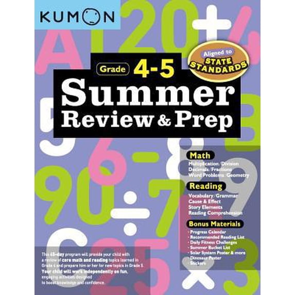 Pre-Owned Kumon Summer Review and Prep 4-5 (Paperback) 1941082645 9781941082645