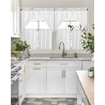 thumbnail image 4 of White Swag Curtains for Living Room/Bedroom Windows, Modern Minimalist Pure Soild Color Kitchen Curtains and Valances Set 36 Inch Length, Light Filtering Swags Valance Curtain Panels, 4 of 5