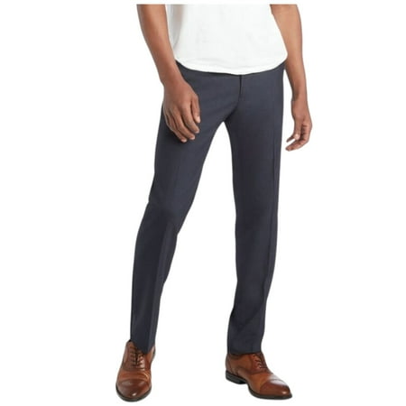 Kenneth Cole Mens Slim fit Dress Pants 31 / 30 Navy Blue Solid Stretch