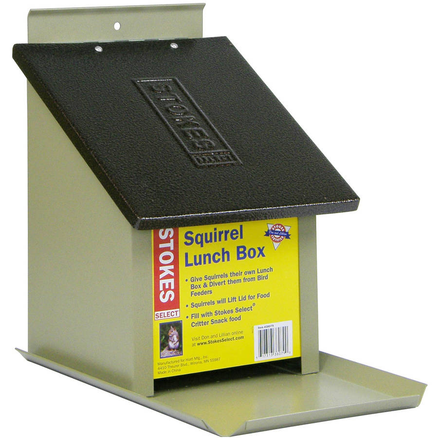 Stokes Select Lunch Box Squirrel Feeder with Metal Roof, 4.1 lb