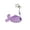 Purple, variant on Lightweight User Friendly Crochet Fish Keychain Phone Strap Handmade Design