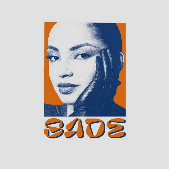 Music Poster - Sade Adu Retro Style - Size 24x36 - Postora