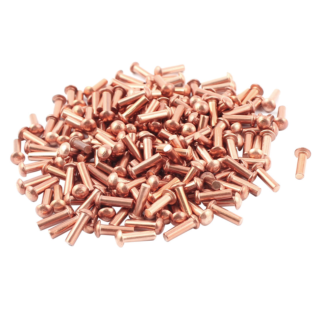 1//4 X 1-3//8 Round Head Copper Rivets; 100 PCS Box