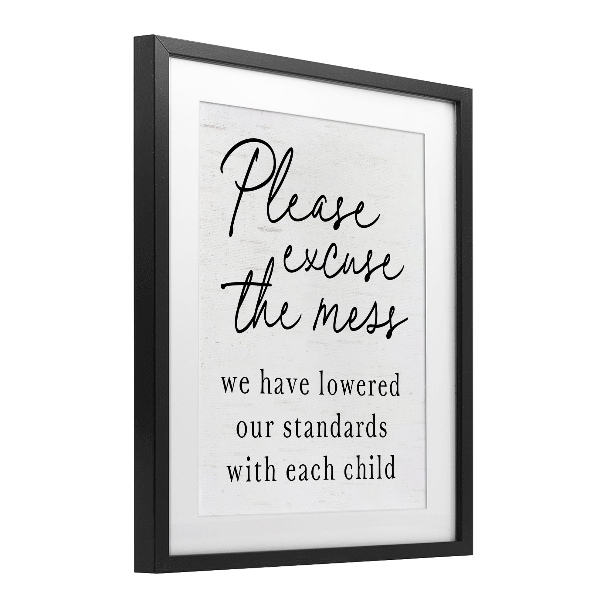 Lowered Stand With Each Child Black Framed Print Under Glass, design by Lettered and Lined