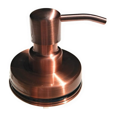 Giant Mason Jar Beverage Dispenser SmartPump Soap Dispenser Lids Stainless Steel Lotion Dispenser Pump Replacement for Mason Jar Bathroom Kitchen Extra Long Tubes Rustproof Copper ()