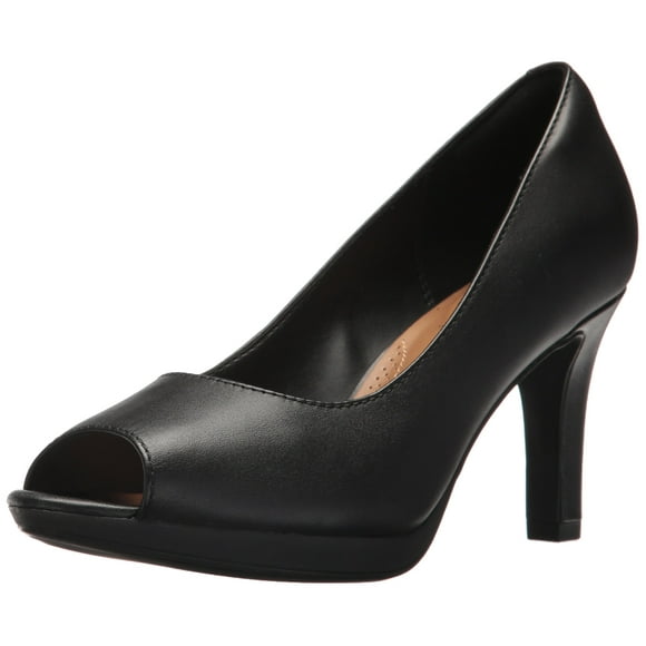CLARKS Women's Adriel Viola Dress Pump, BlackLeather, 6.5 W US