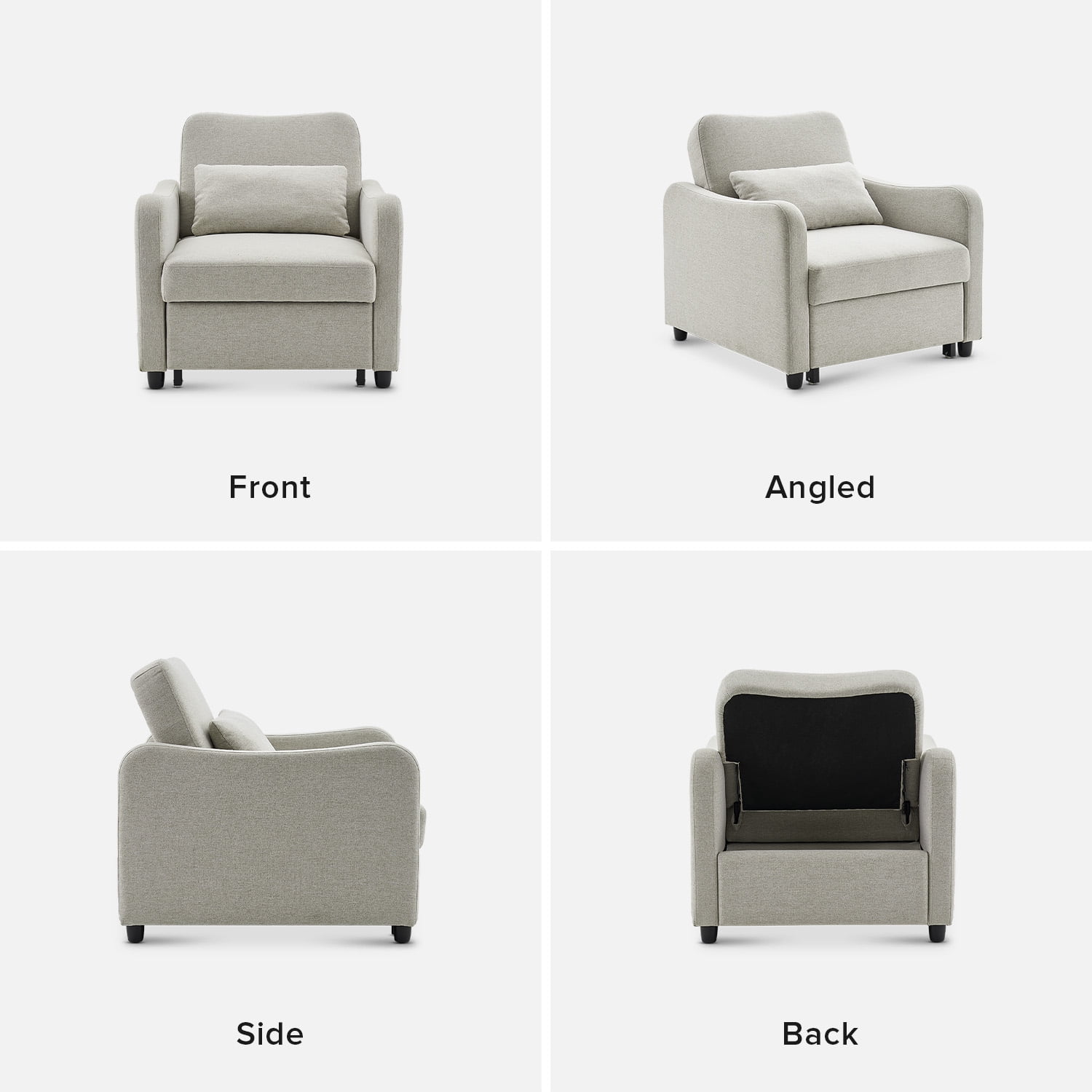 Mopio Sophie 4-in-1 Sofa Sleep Chair, Convertible Sleeper Bed with