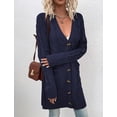 thumbnail image 2 of LAICAIW Cardigan Femme Manches Longues Tricot Torsadé Ouvert Ample avec Poche, 2 of 5
