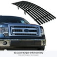 thumbnail image 3 of APS Premium Stainless Steel Black 8x6 Horizontal Billet Grille Compatible with Ford F-150 2009-2014 Lower Bumper N19-J98766F, 3 of 7