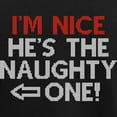 thumbnail image 3 of CafePress - I'm Nice He's The Naughty One Women's Dark Pajamas - Women's Short Sleeve Print T-Shirt and Pants Dark Cotton Pajama Set, 3 of 7