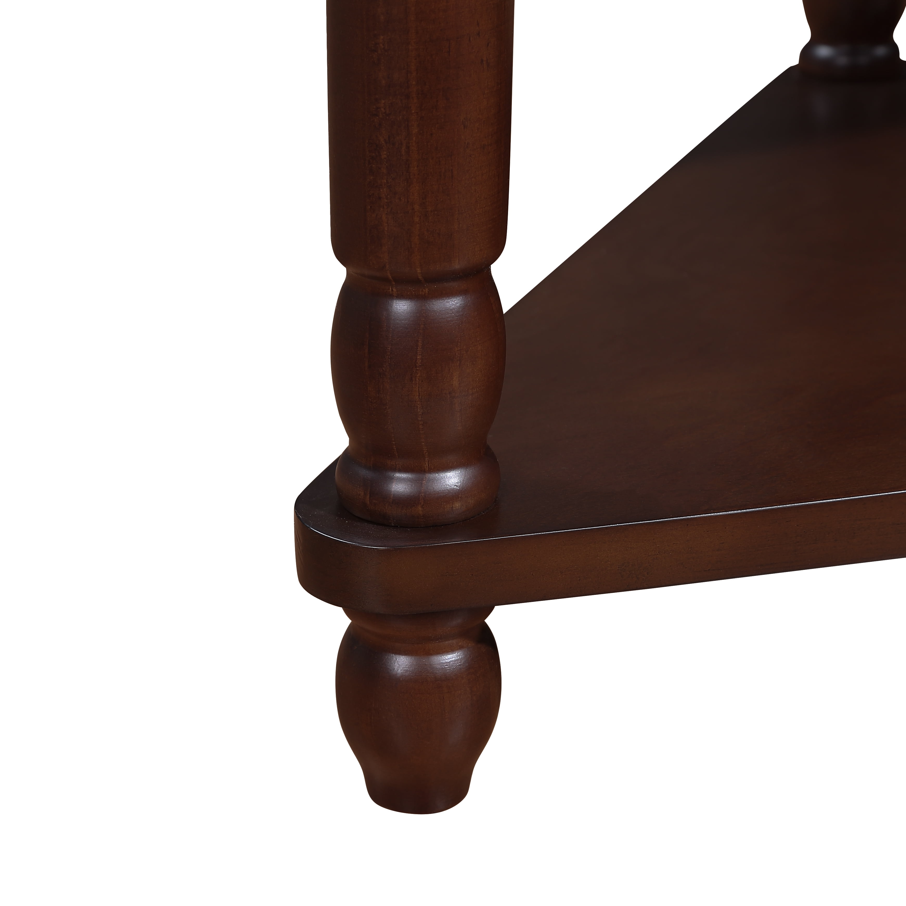 Leumius Small Corner Side Table,Triangle Corner Table 3 Tier End Corner Table for Small Spaces,Living Room,Espresso