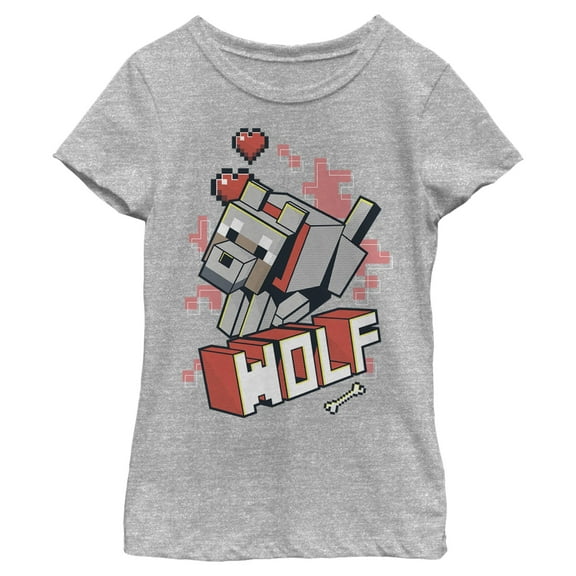 Girls Minecraft Wolf T Shirt