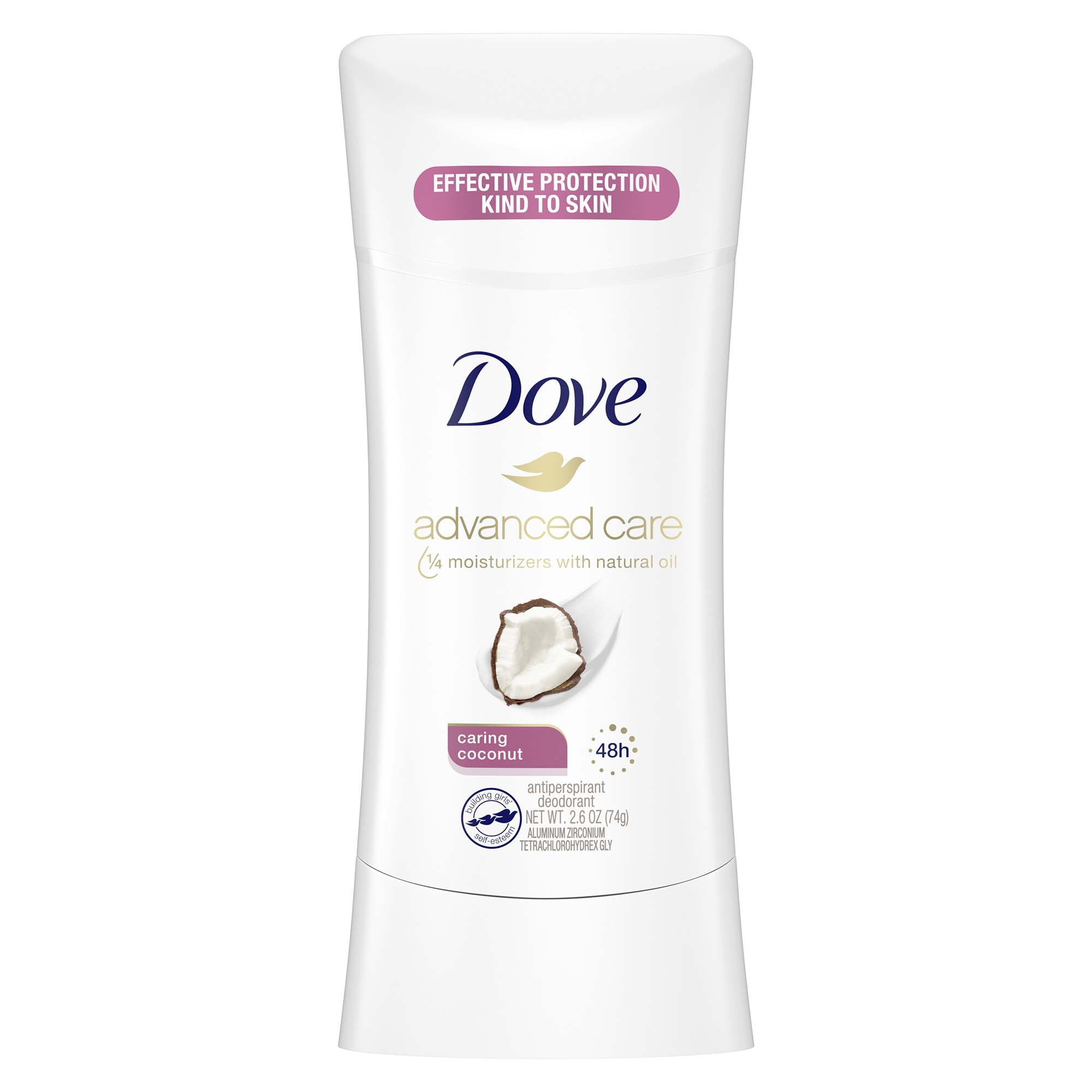 Dove Advanced Care Antiperspirant Deodorant Stick Caring Coconut, 2.6
