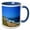 Blue/White, variant on 3drose, Beautiful Rocky Shore in Rhode Island with Waves and Sailboats, 11oz Mug