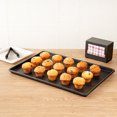 thumbnail image 3 of Restaurantware-Chef 101 26 x 18 Inch Rectangular Serving Trays, 10 Durable Market Trays - For Hot Or Cold Food, Open-Top Design, Black Plastic Display Tray, Raised Edges, For Pastries Or Appetizers, 3 of 7