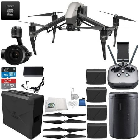 DJI Inspire 2 Premium Combo with Zenmuse X5S and CinemaDNG and Apple ProRes Licenses Ultimate Bundle