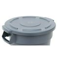 thumbnail image 2 of HUBERT® Grey Plastic Flat Lid for 10 gal Trash Receptacles - 15 3/5" Dia x 1" H, 2 of 4