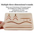 thumbnail image 4 of Silicone Suture Pad with 14 Pre-Cut Wound, 7.1" Skin Suture Practice Pad Reusable for Training & Practice of Medical Nurses for Ideal Teaching Aid of Med School Essentials, 4 of 8