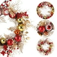 thumbnail image 6 of Wzzjkit Christmas Wreath Christmas Decorations Artificial Hanging Garlands Front Door Wreath for Outdoor Indoor Party Wall Table Home Decor Brown Sign, 6 of 6