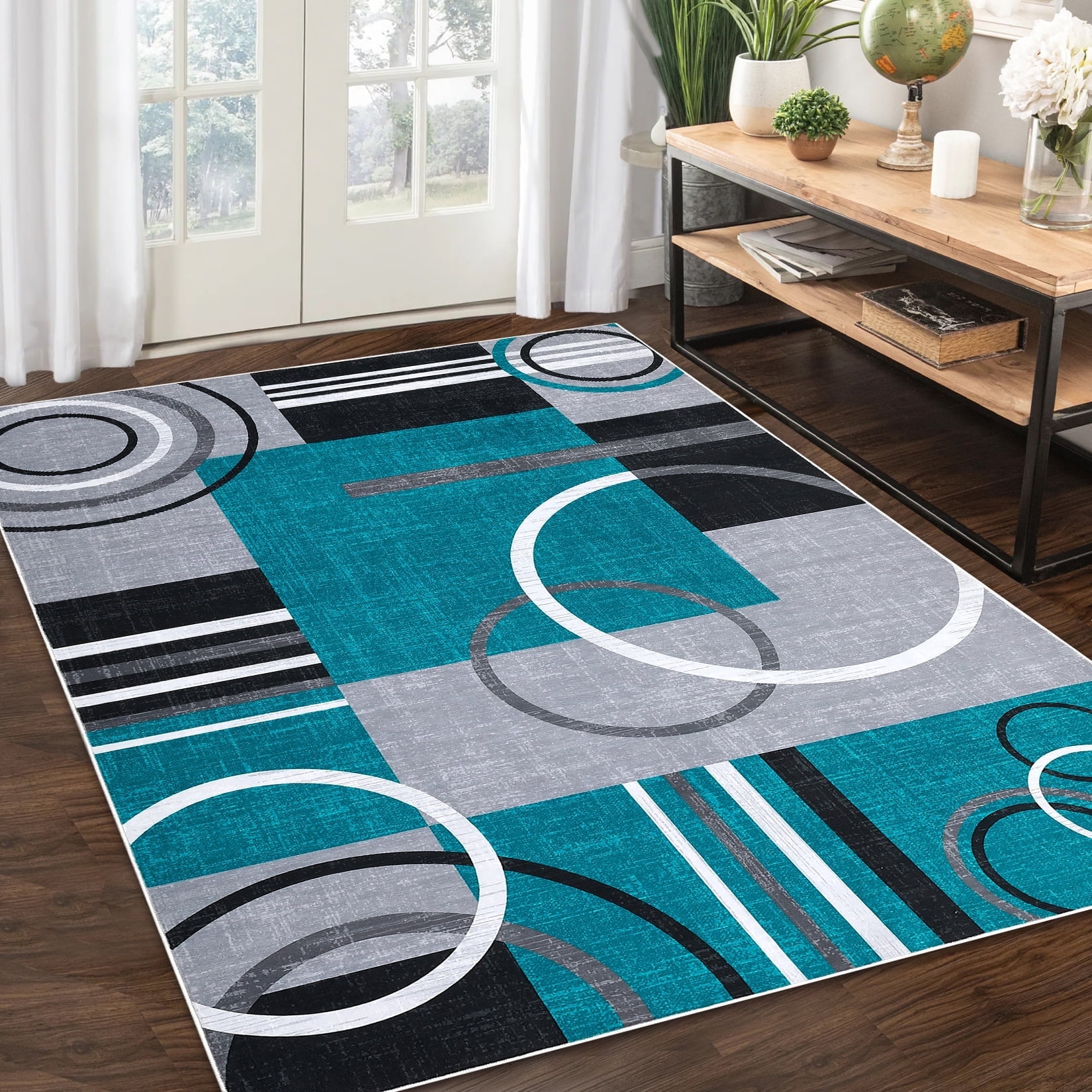 Garvee Modern Geometric Area Rugs 6'x9' Living Room Rugs, Abstract
