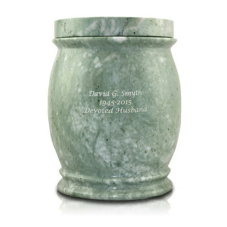 marble cremation urn large 200 pounds jade green genuine jade