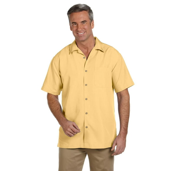 Harriton Hommes Barbados Texturé Camp Shirt