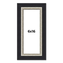 6x16 Frame Black Real Wood Picture Frame Width 2.25 Inches | Interior Frame Depth 0.5 Inches |