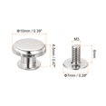 thumbnail image 2 of Unique Bargains Flat Studs Rivet 20 Pack 10x6.5mm Screw Back Rivets, Silver Tone, 2 of 4