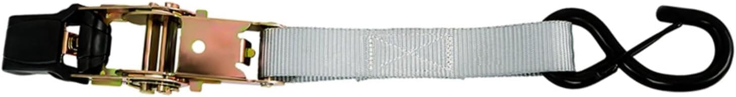 labwork Silver 2200 lb Break Strength Motorcycle and Truck Tie Downs 1 inch Ratchet Straps 15 Feet Pack of 4