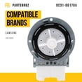 thumbnail image 2 of Piezas de bomba de desagüe para lavadora Broz DC31-00178A, compatible con Samsung, 2 of 7