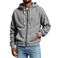 thumbnail image 4 of NominalSnug Zip up Hoodies for Mens Long Sleeve Jackets Casual Hooded Sweatshirts Warm Coat with Pockets, 4 of 8