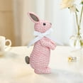 thumbnail image 5 of Easter ornament decor,Simulation Bunny Figurine Easter Tabletop Decoration Festival Art Rabbit Craft Ornament,Pink, 5 of 5