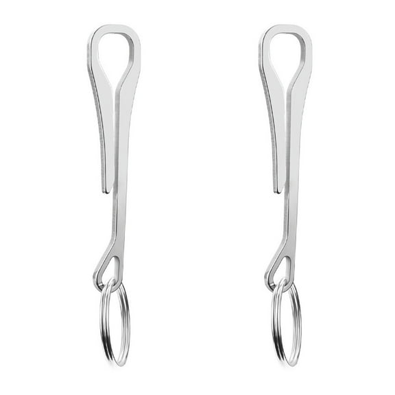 Raindrops 2 Pcs Steel Mixing Spoon Car Clips Key Chain Portable Key Holder