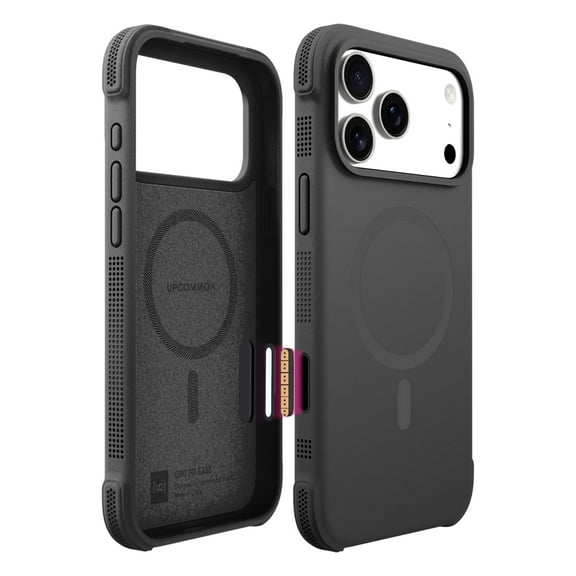 Upcommon Grit Fit Magnetic Case for iPhone 17 Pro, Camera Control Button, Compatible with MagSafe, Shockproof, 12 FT Military-Grade Drop Protection (Black)