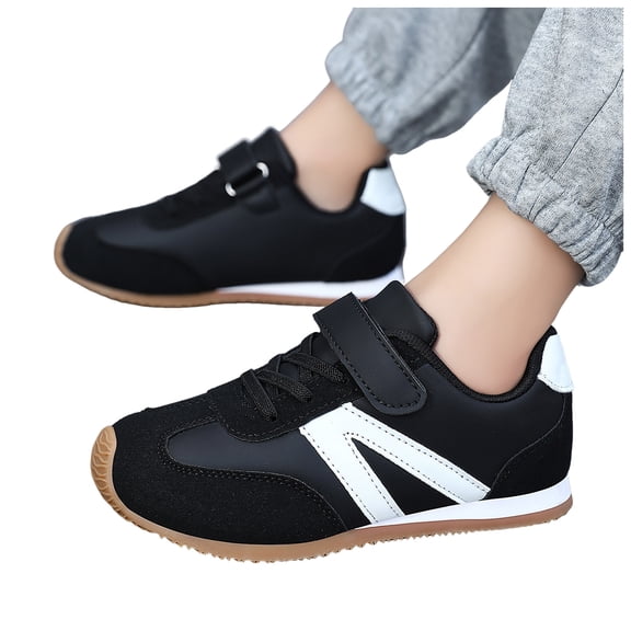 Boys Retro Casual Shoes Kids Casual Athletic Slip On Sneakers Toddler Fashion Suede Non Slip Tennis Shoes