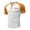 1# Orange, variant on Mens Henley Shirts Raglan Short Sleeve Casual Baseball Tees Summer Classic Color Block Workout T- Shirts with Pocket Black M