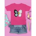 thumbnail image 3 of Half Butterfly Half Daisy T-Shirt Juniors -Image by Shutterstock,  x-Large, 3 of 4