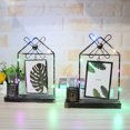thumbnail image 4 of 1pc Creative Household Tabletop Decoration Craft Decorations for Friends Iron Art Windmill Luminous Hydroponics Photo Frame, 4 of 9