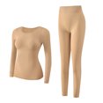 thumbnail image 4 of UJNDER Winter Seamless Thermal Underwear Warm Base Layer and Bottoms for Cold Weather All Day Comfort and Shaping Fit Thermal Underwear for Women Dark Beige M, 4 of 4