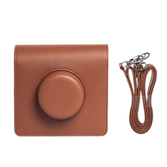 Protective Camera Case PU Leather Soft Cover Bag with Shoulder Straps for Wide