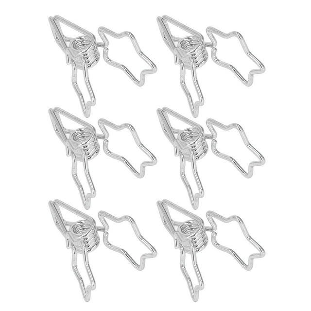 Star Binder Clips, Sturdy Metal Strong Clamping Simple Style Multi Purpose Wire Binder Clips for Bags Gold,Silver