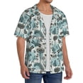 thumbnail image 2 of Pofeuu Flowers In Vintage Print Mens Casual Short Sleeve Shirts Beach Summer Spread Collar Pocket Tops Men's Casual Short-sleeved Shirt-Large, 2 of 5