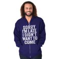 thumbnail image 5 of I Didn't Want to Come Introvert Funny Zip Up Hoodie Men's Women's Brisco Brands 2X, 5 of 6