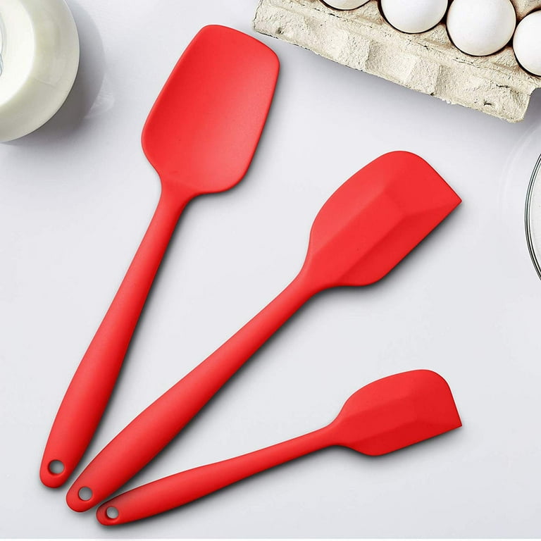 Cheer Collection Silicone Spatula Set, Silicone Spatulas For Nonstick  Cookware, Cooking and Baking Sets for Kitchen, Red, 6 Pieces - Cheer  Collection